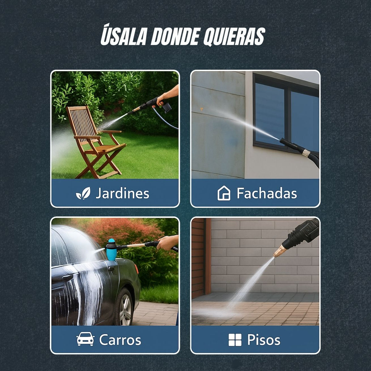 Hidrolavadora Portátil + Aspiradora GRATIS!