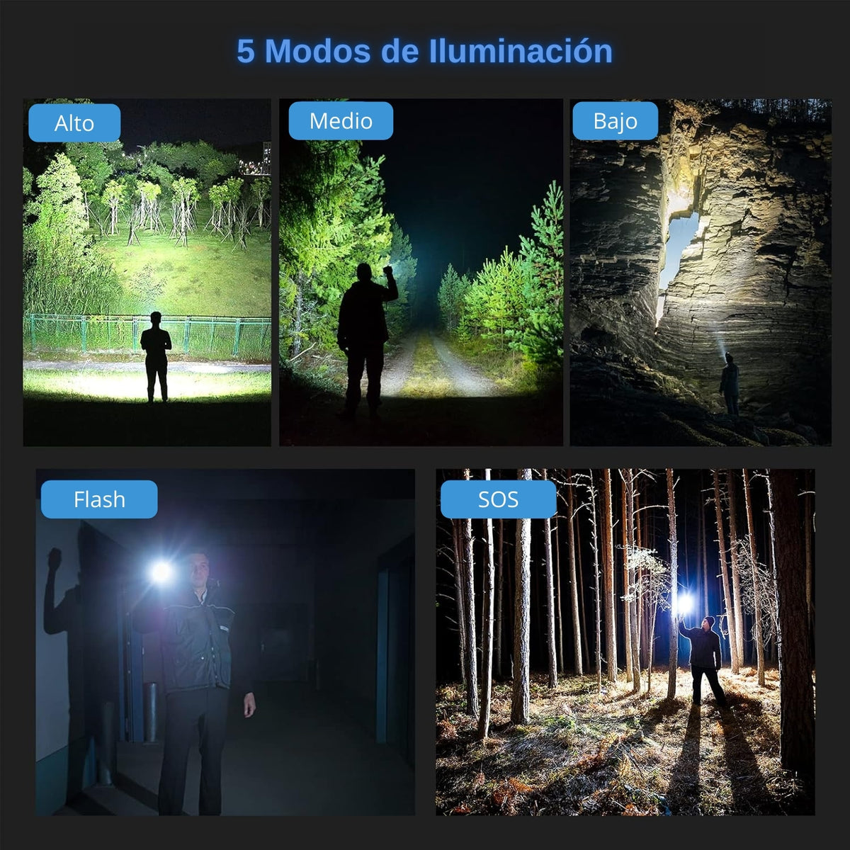 Linterna LED Táctica Militar