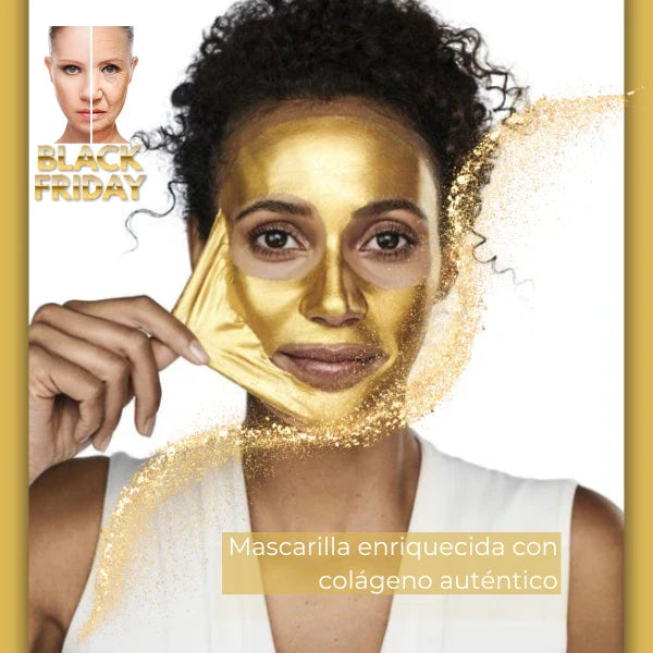 Mascarilla Facial de colágeno dorada