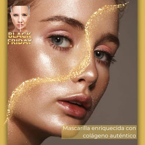 Mascarilla Facial de colágeno dorada